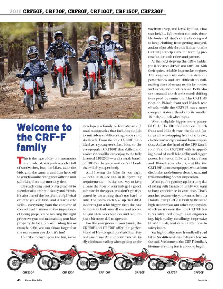 the CRF-F - Honda Motorcycles the CRF-F - Honda Motorcycles