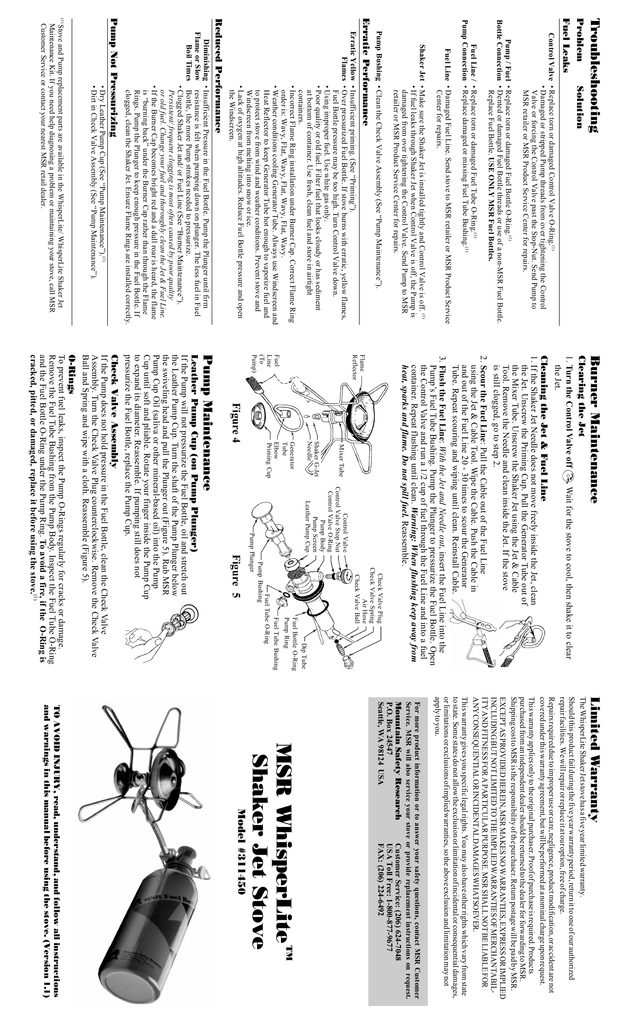 Msr Whisperlite Stove Replacement Parts Reviewmotors Co