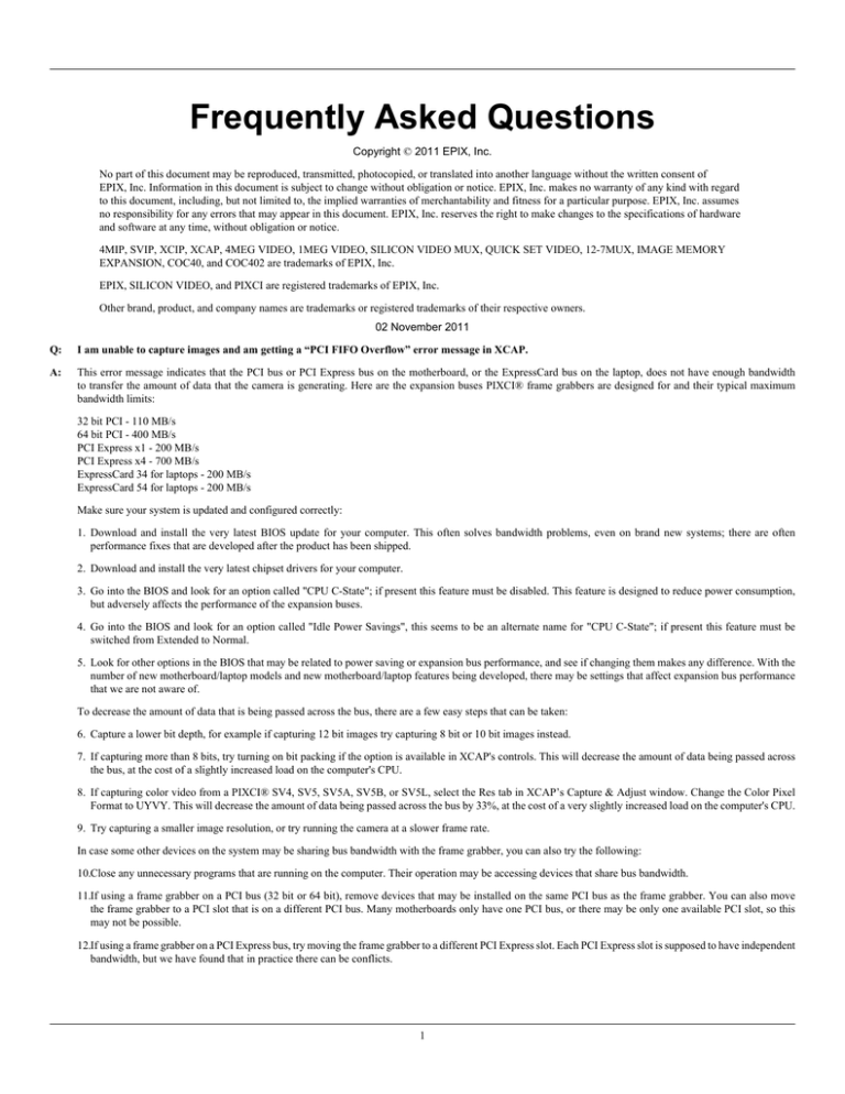 Frequently Asked Questions Frequently Asked Questions