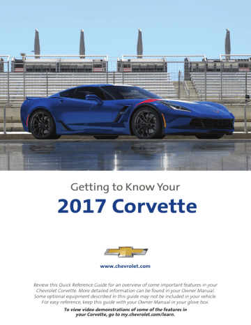 Chevrolet 2017 Corvette Getting To Know Your | Manualzz Chevrolet 2017 Corvette Getting To Know Your | Manualzz