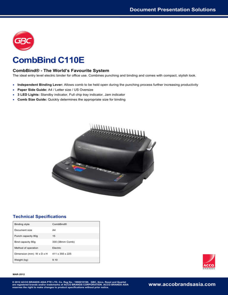 CombBind C110E CombBind C110E