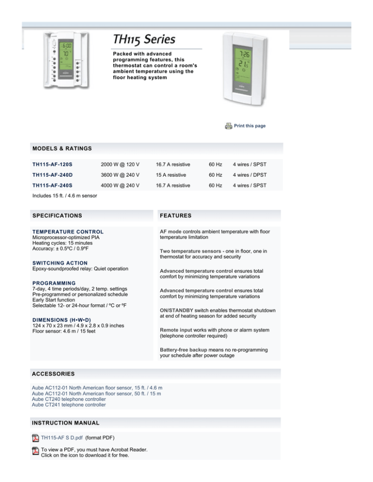 Product Specifications Product Specifications
