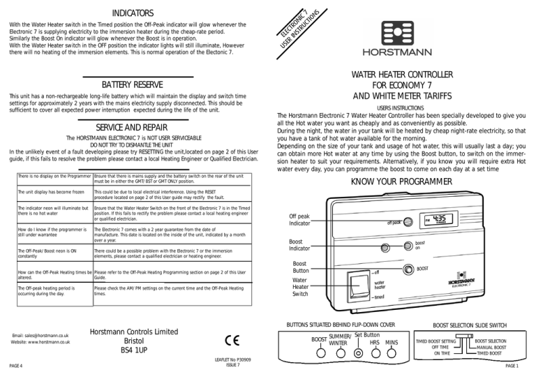 Electronic 7 series2 user guide Electronic 7 series2 user guide