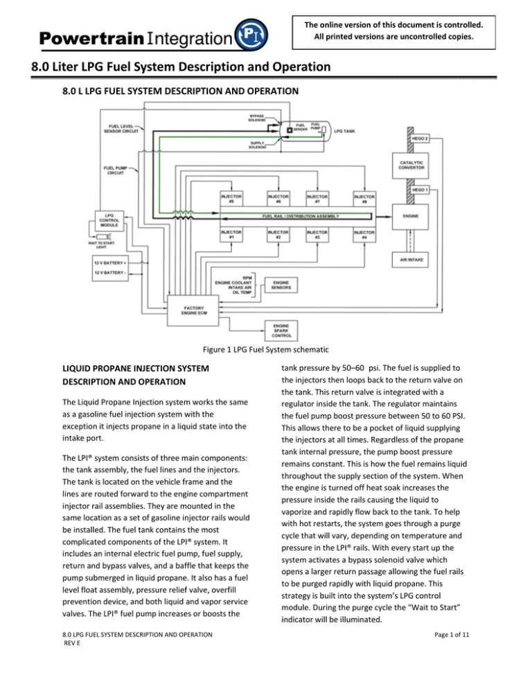 8.0 Liter LPG Fuel System Description and Operation 8.0 Liter LPG Fuel System Description and Operation
