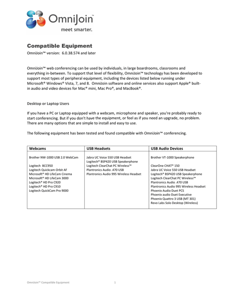 Compatible Equipment Compatible Equipment