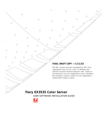 Xerox DocuColor 3535 Installation guide Xerox DocuColor 3535 Installation guide