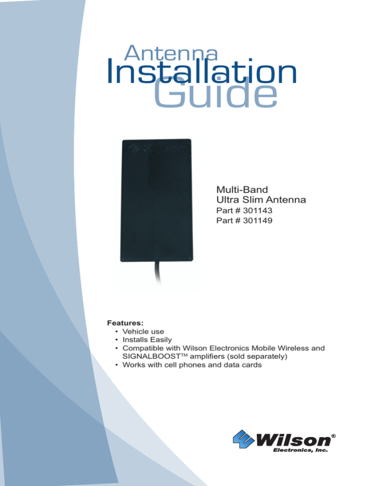 Installation - Wilson Amplifiers Installation - Wilson Amplifiers