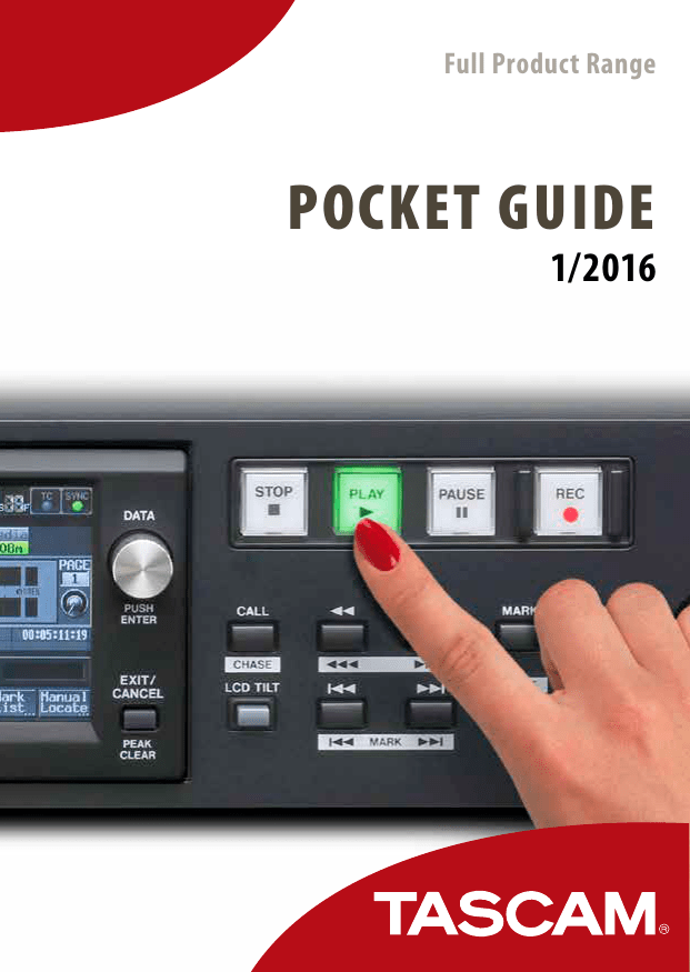 Tascam Pocketguide 2016-01 Tascam Pocketguide 2016-01