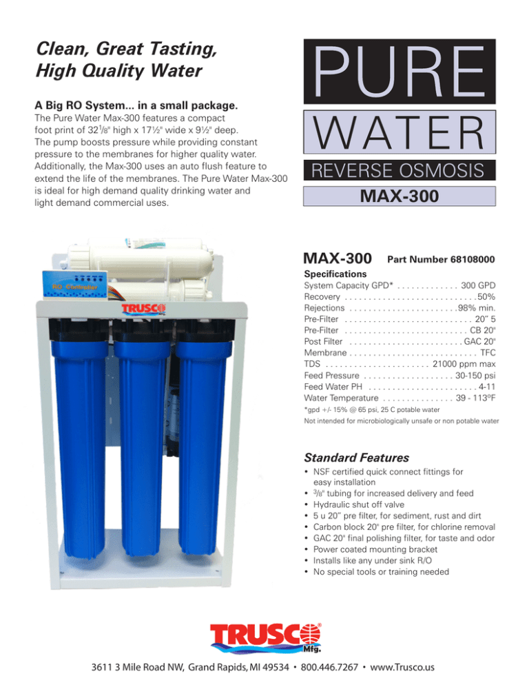 Pure Water Max 300 Pure Water Max 300