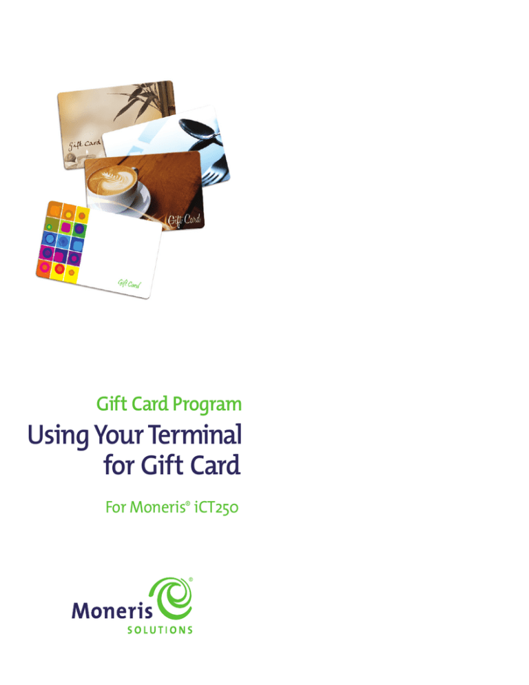 Using Your Terminal for Gift Card Using Your Terminal for Gift Card