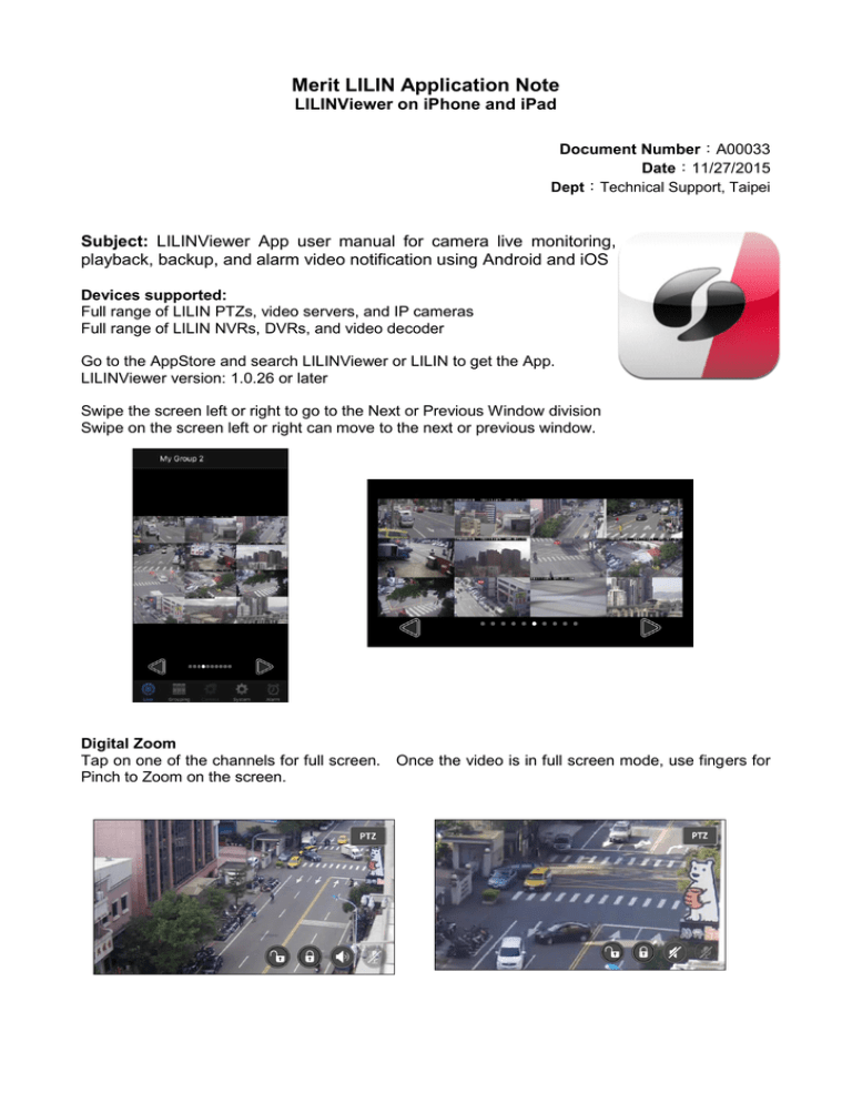 Merit LILIN Application Note Merit LILIN Application Note