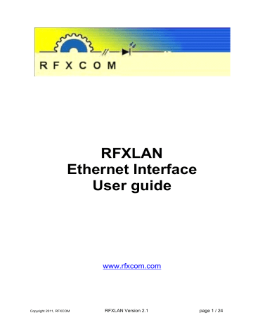 RFX LAN documentation - Home | i | Manualzz RFX LAN documentation - Home | i | Manualzz