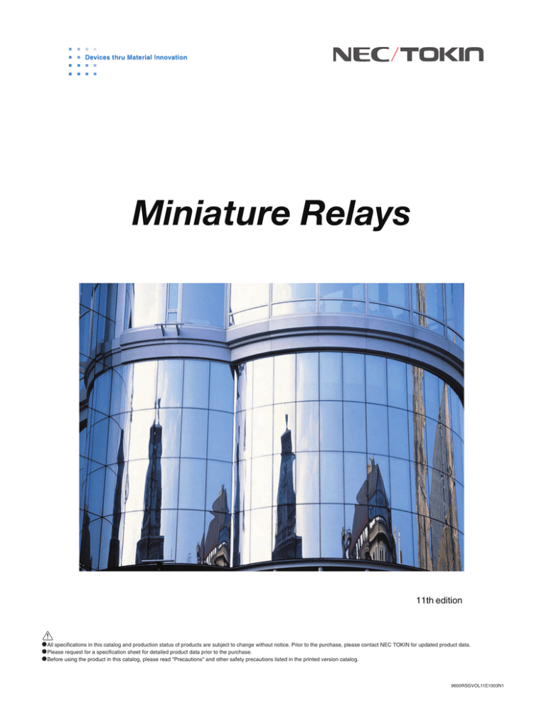 Miniature Relays - World Products Inc. Miniature Relays - World Products Inc.