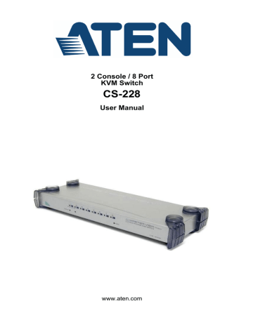 ATEN CS228 Rack KVM Switch User manual | Manualzz ATEN CS228 Rack KVM Switch User manual | Manualzz