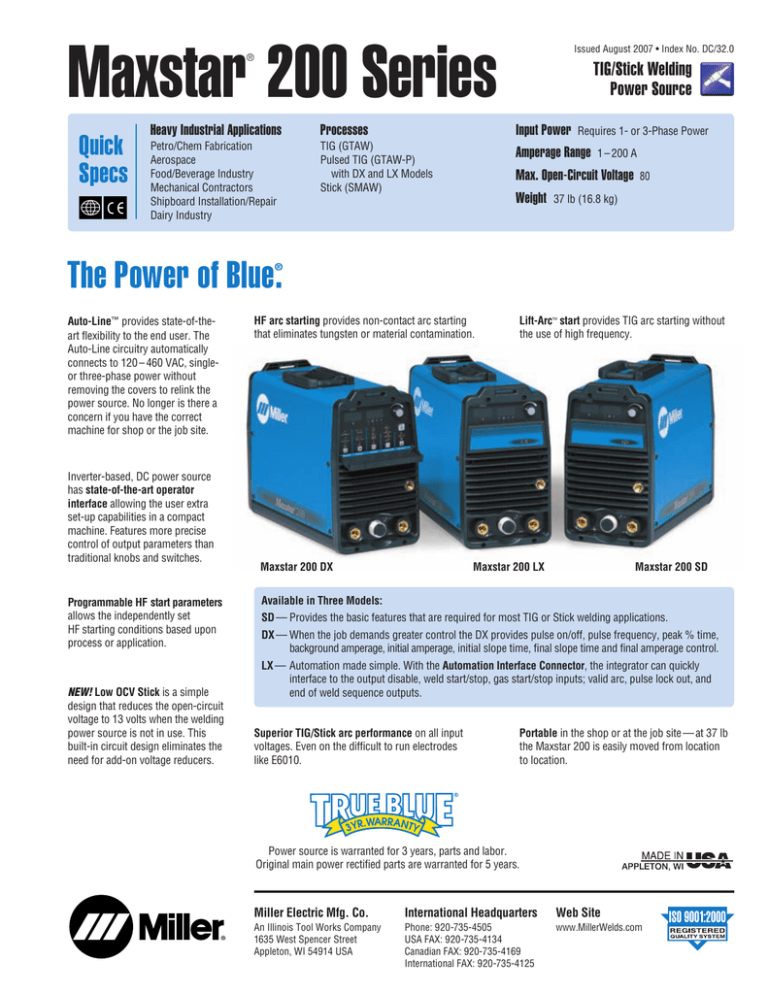 A DC32-0 Maxstar 200 Series.qxd:A DC32 A DC32-0 Maxstar 200 Series.qxd:A DC32