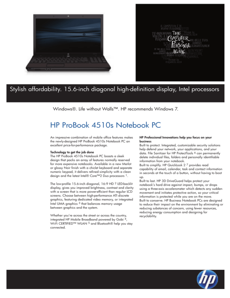 PSG Commercial Notebook Datasheet PSG Commercial Notebook Datasheet