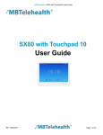 MBTelehealth SX80 with Touchpad 10 User manual