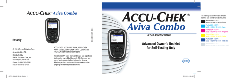 Accu-Chek Combo system User manual Accu-Chek Combo system User manual