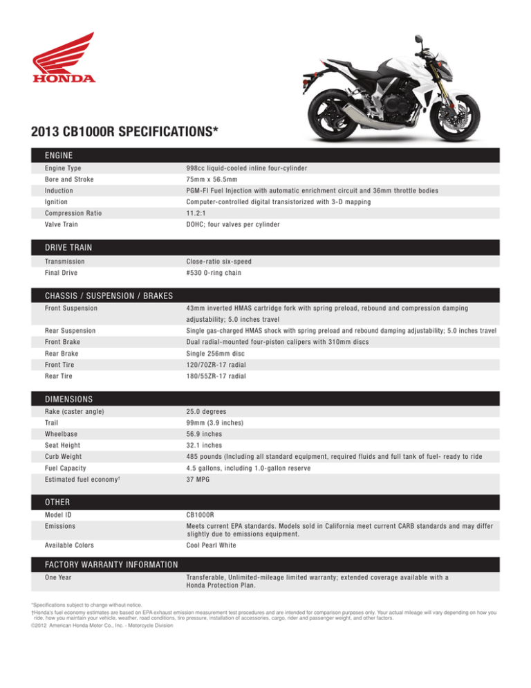 2013 cb1000r specifications 2013 cb1000r specifications