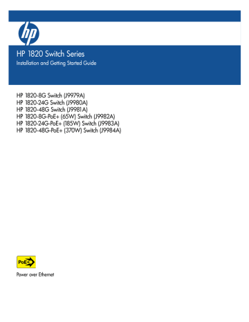 HPE OfficeConnect 1820 Switch Series Installation and Getting | Manualzz HPE OfficeConnect 1820 Switch Series Installation and Getting | Manualzz