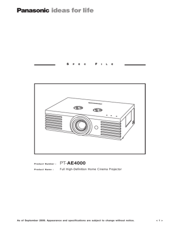PT-AE4000 Spec File PT-AE4000 Spec File