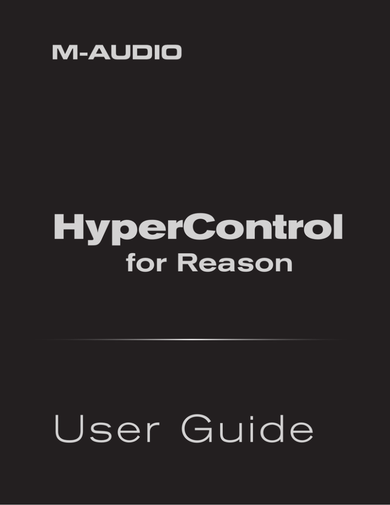 HyperControl for Reason | User Guide - M HyperControl for Reason | User Guide - M