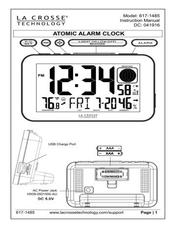 Sharper Image Phone Charging Atomic Alarm Clock Instruction manual | Manualzz Sharper Image Phone Charging Atomic Alarm Clock Instruction manual | Manualzz