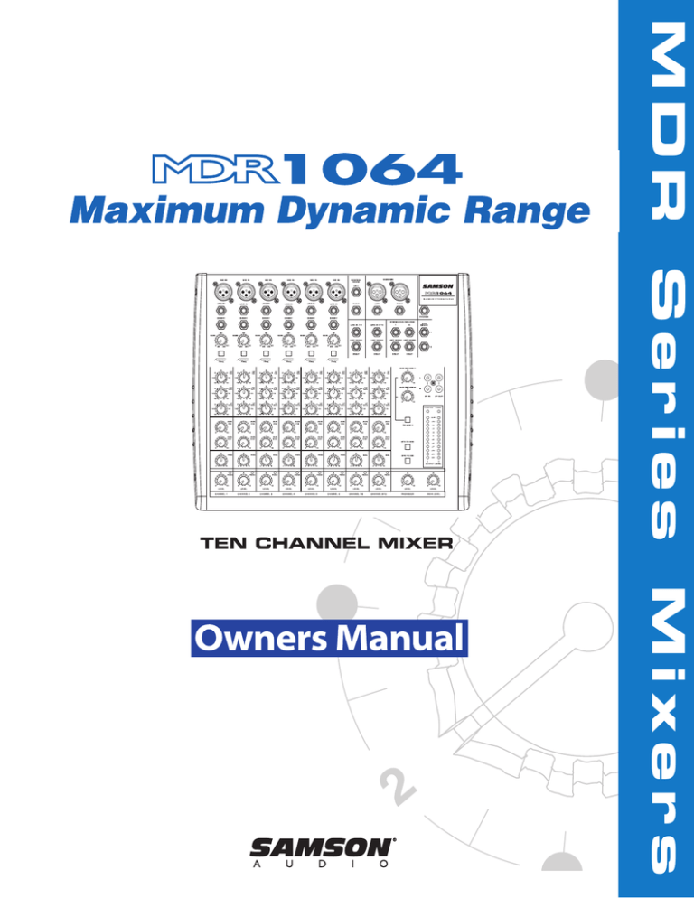 MDR Series Mixers MDR Series Mixers