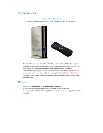 VIDEO TO VGA VIDEO TO VGA