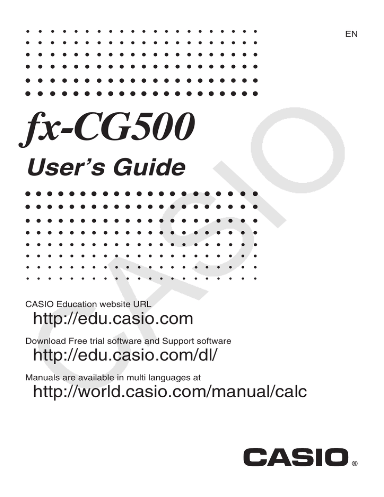fx-CG500_UG - Support fx-CG500_UG - Support