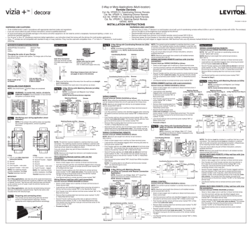 Leviton Vizia+ VP00R-1LZ Installation Leviton Vizia+ VP00R-1LZ Installation