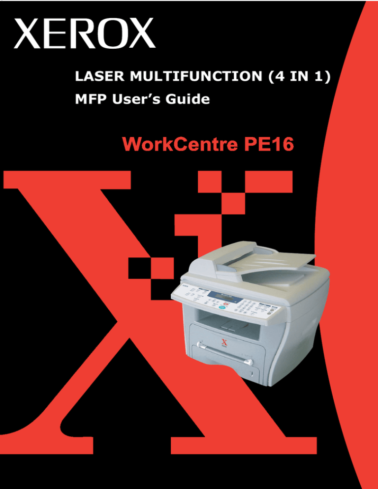 Xerox PE16/i User guide Xerox PE16/i User guide