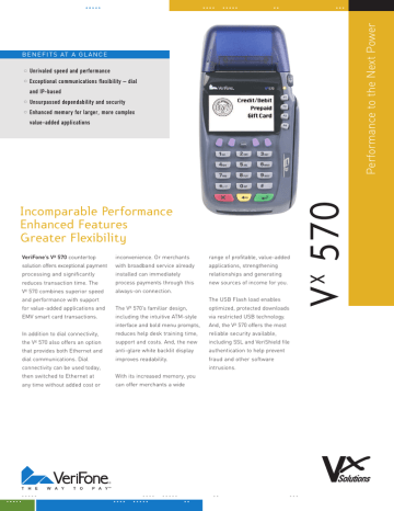 Verifone Vx570 - MCPS for Campgrounds Verifone Vx570 - MCPS for Campgrounds