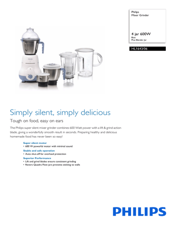 Philips HL1643/06 User manual Philips HL1643/06 User manual