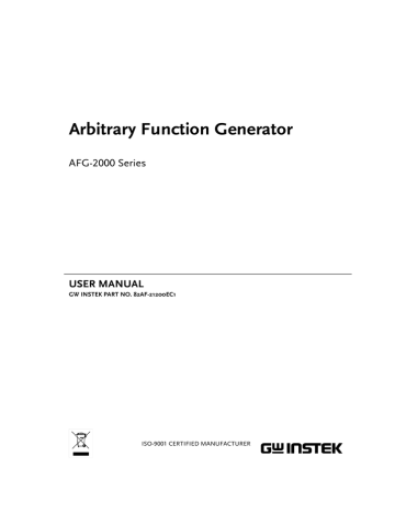 Instek AFG-21xx user manual Instek AFG-21xx user manual