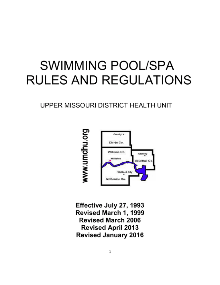 swimming pool/spa rules and regulations swimming pool/spa rules and regulations