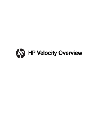Data Sheet: HP Velocity Overview Data Sheet: HP Velocity Overview
