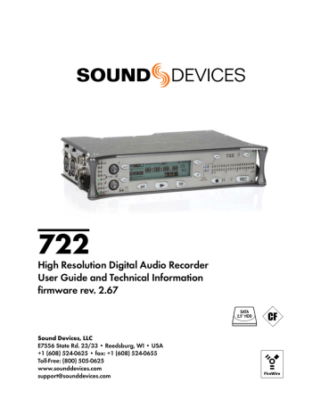 722 User Guide and Technical Information 722 User Guide and Technical Information