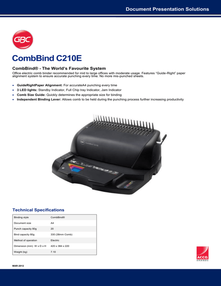 CombBind C210E - The Stationery Shop CombBind C210E - The Stationery Shop
