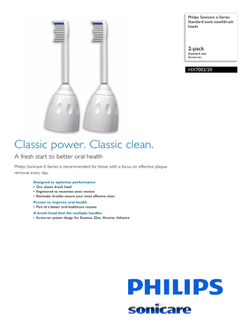 HX7002/20 Philips Standard sonic toothbrush heads HX7002/20 Philips Standard sonic toothbrush heads