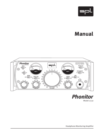 Manual Phonitor - Soundservice.sk Manual Phonitor - Soundservice.sk