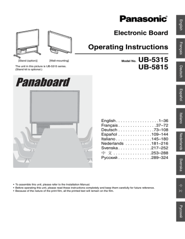 UB-5x15 Operating Instructions (English) UB-5x15 Operating Instructions (English)