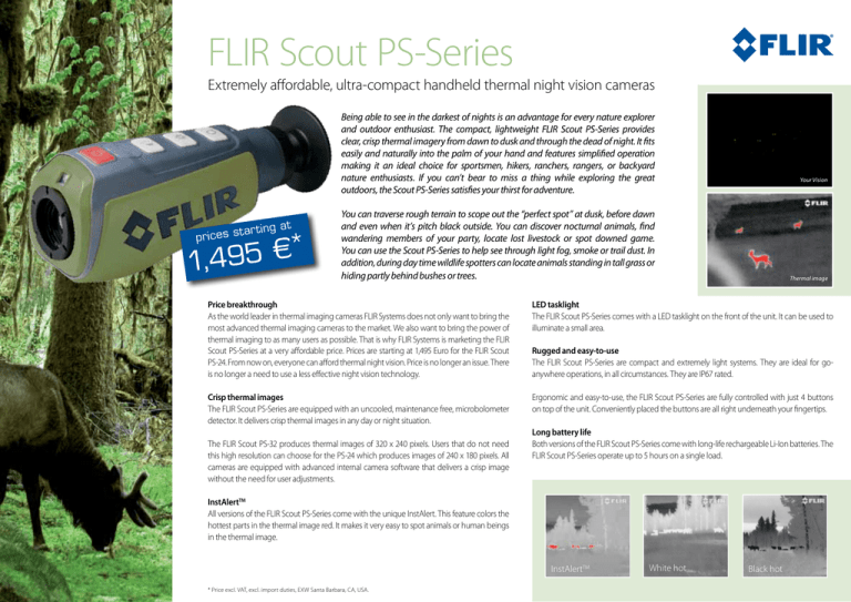 FLIR Scout PS-Series FLIR Scout PS-Series