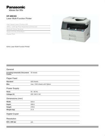 Panasonic DP-MB300 Panasonic DP-MB300