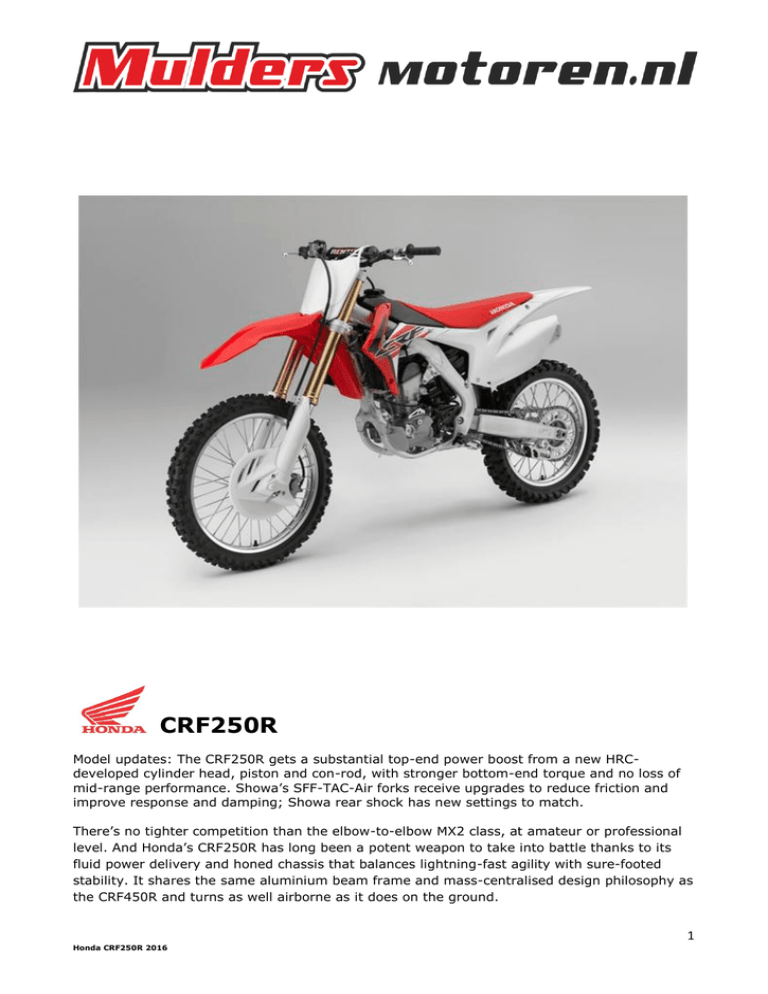 CRF250R - Mulders Motoren CRF250R - Mulders Motoren
