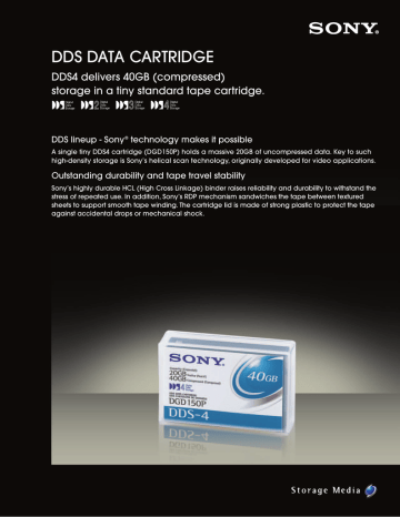 DDS DATA CARTRIDGE DDS DATA CARTRIDGE