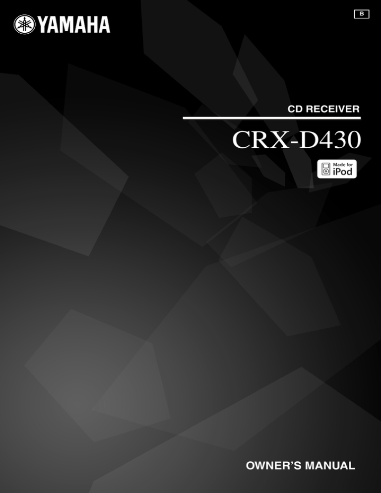 Yamaha CRX-D430 Owner's manual Yamaha CRX-D430 Owner's manual