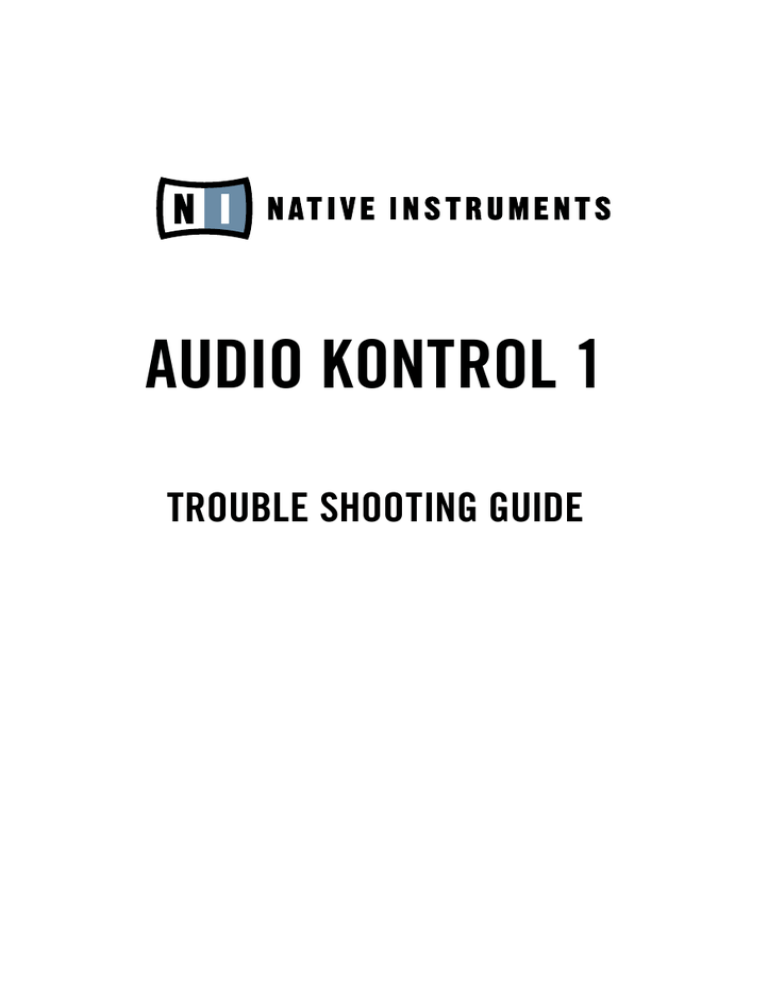 audio kontrol 1 - Native Instruments audio kontrol 1 - Native Instruments