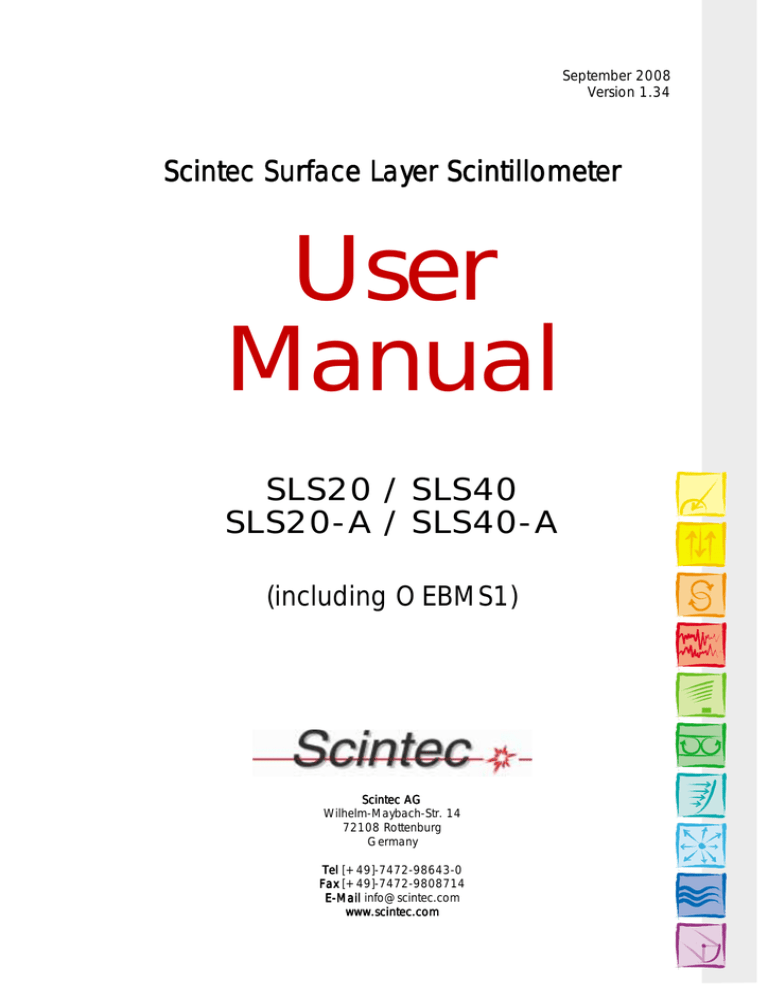 SLS20 / SLS40 SLS20-A / SLS40-A SLS20 / SLS40 SLS20-A / SLS40-A