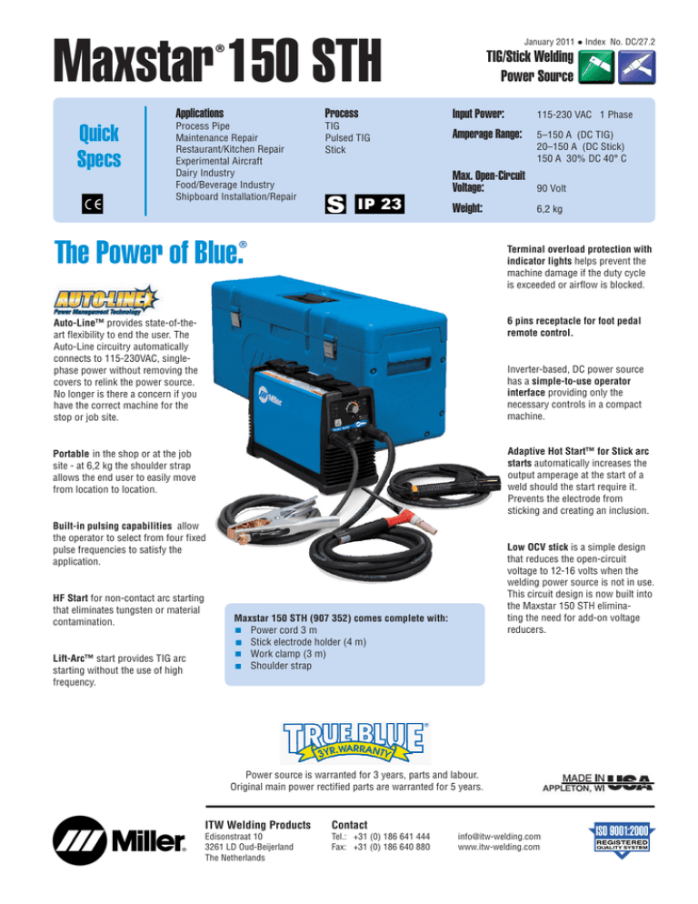 Maxstar 150 STH Maxstar 150 STH
